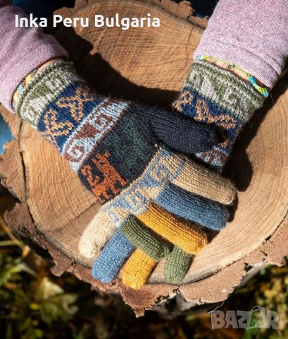 Перуански ръкавици модел Уанкавелика с цели пръсти различни цветове