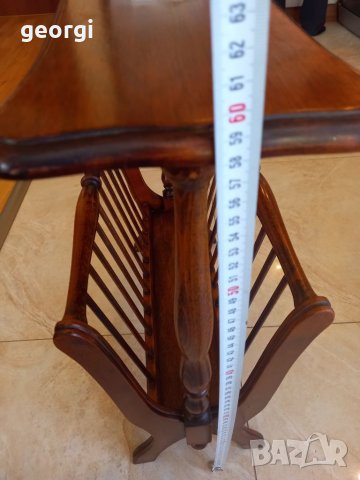 Ретро дървена етажерка за вестници уникат , снимка 11 - Етажерки - 38346981