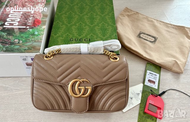 Дамска чанта Gucci - GG Marmont small matelassé, снимка 1 - Чанти - 43726593