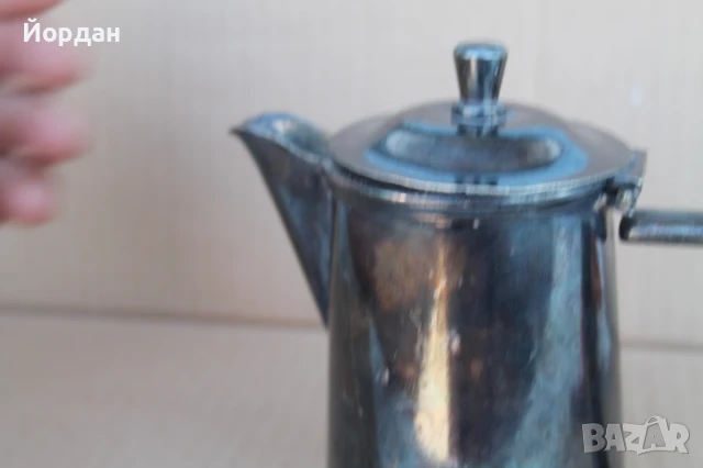 Посребрена кана за кафе/чай, снимка 5 - Антикварни и старинни предмети - 50954529