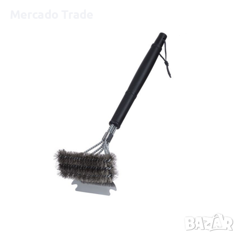 Четка за почистване на барбекю Mercado Trade, Неръждаема стомана, 42см, снимка 2 - Барбекюта - 44883075