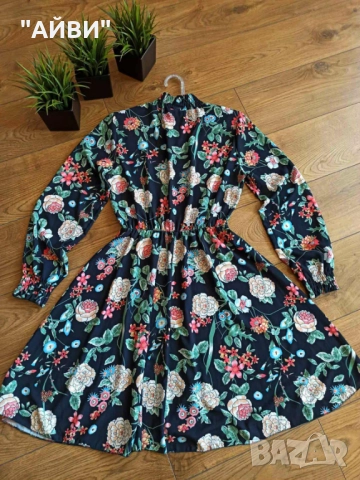 Дамска маркова цветна рокля, снимка 6 - Рокли - 52189692