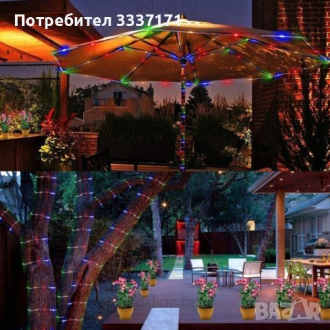 Светещо LED въже - 10м Multicolor, снимка 4 - Декорация за дома - 38995559