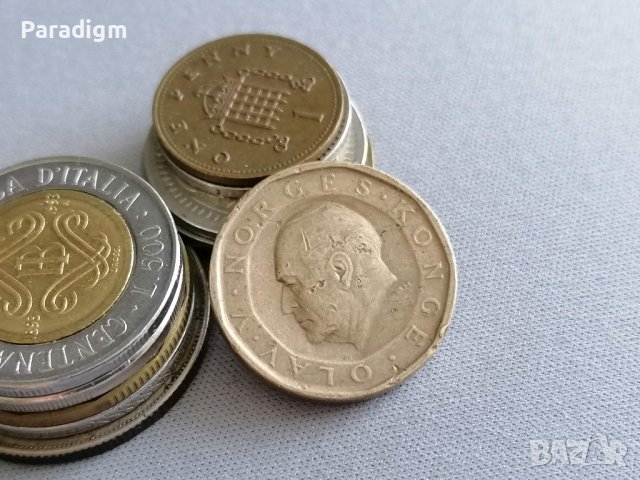 Монета - Норвегия - 10 крони | 1987г., снимка 2 - Нумизматика и бонистика - 36914101