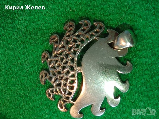 РАЗКОШЕН СРЕБЪРЕН МЕДАЛЬОН РОДИРАНО СРЕБРО 925 АЖУРНА РЪЧНА МАЙСТОРСКА АРТ ИЗРАБОТКА ГОЛЯМ 41224, снимка 2 - Колиета, медальони, синджири - 42844188