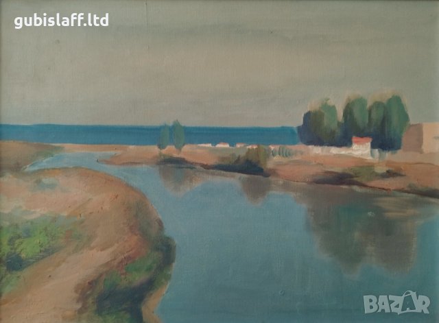 Картина, пейзаж, море, 1960-те год., снимка 2 - Картини - 43596575