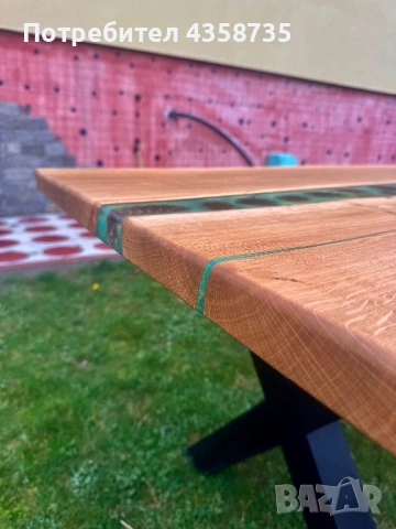 Трапезна Маса с Епоксидна смола, снимка 3 - Маси - 53126339