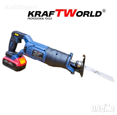 Професионален Акумулаторен Саблен Трион KraftWorld + 3 ножчета, снимка 5 - Други инструменти - 50482668