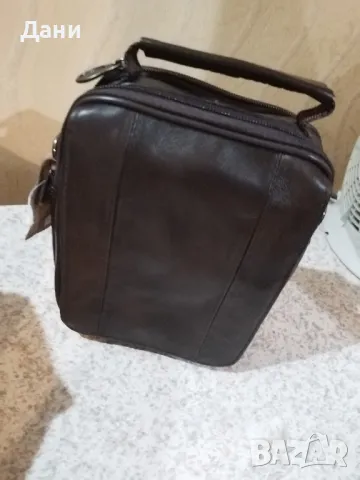 Нова мъжка кожена чанта. 