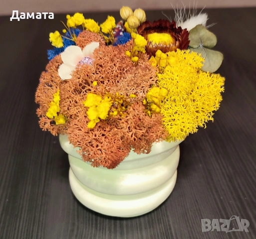 Многоцветни кашпи със скандинавски мъх , снимка 4 - Декорация за дома - 53147737