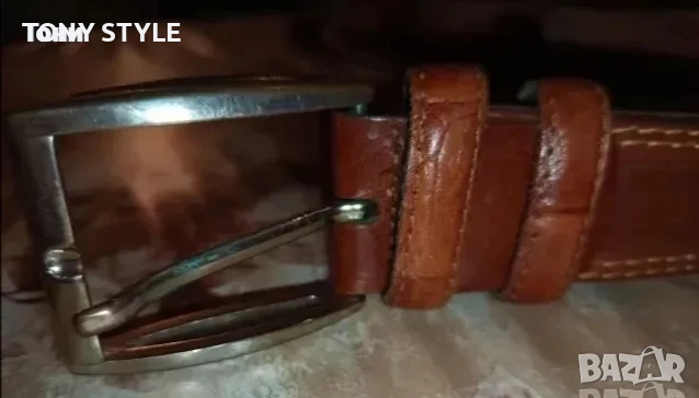 Мъжки Кафяв Колан Изцяло от Естествена Кожа 115см., снимка 4 - Колани - 51644388