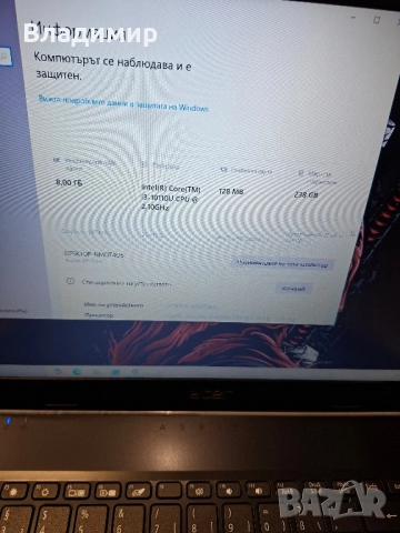 Acer Aspire A315-54-i3 10110u/8гб/256гб м.2, снимка 2 - Лаптопи за дома - 52452857