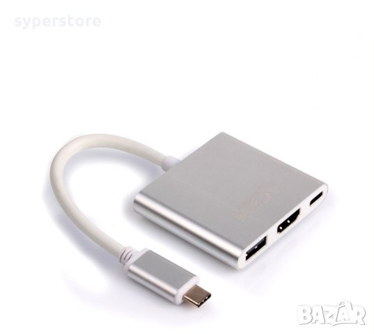 Преходник от TypeC към HDMI USB3.0 TypeC SS000105 Адаптер TypeC към HDMI Докинг Станция Adapter Type, снимка 1 - USB кабели - 28643711