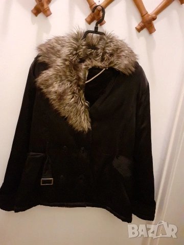  Зимно яке с кожена яка! 