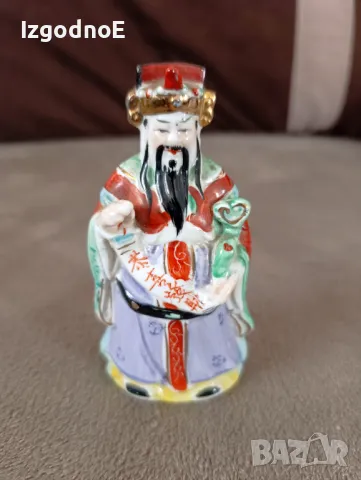 Стара порцеланова китайска фигура, ретро азиатка порцеланова фигура 