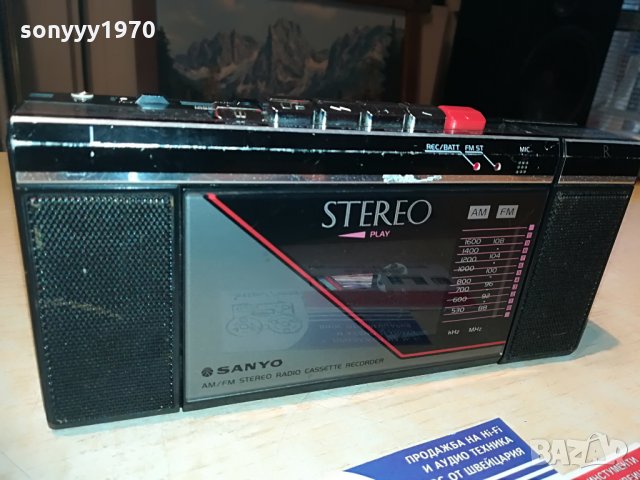 sanyo m-s200f stereo-made in japan-внос switzerland, снимка 5 - Радиокасетофони, транзистори - 28683558