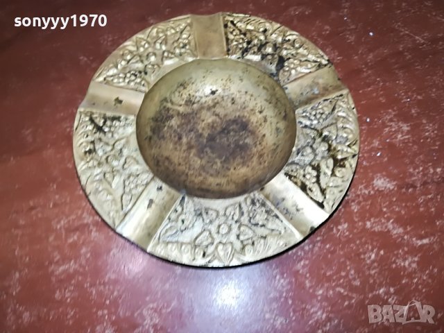 пепелник мед/месинг внос франция 11см 0803231624, снимка 5 - Антикварни и старинни предмети - 39930254