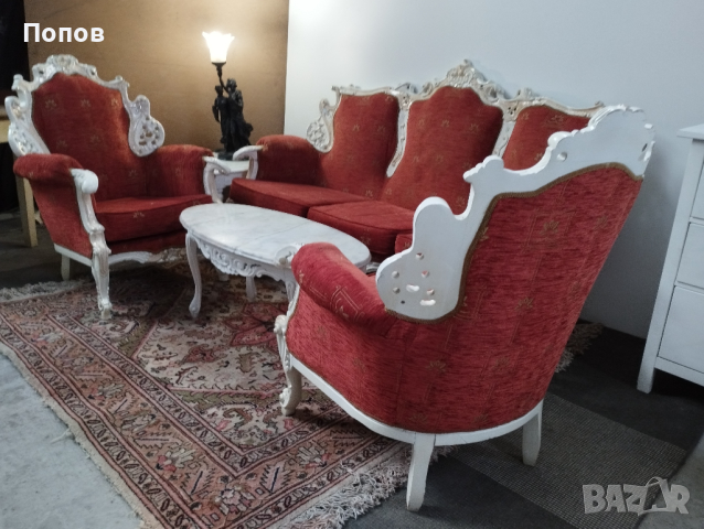 Барокова гарнитура, снимка 3 - Дивани и мека мебел - 44846687