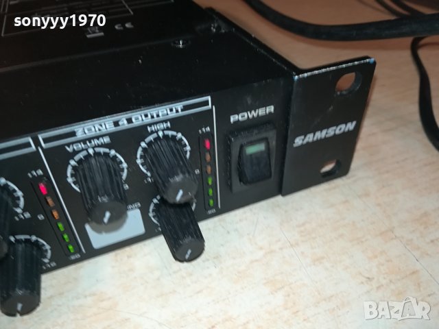 SAMSON S ZONE 4 CHANNEL/4 ZONE MIXER-SWISS LK1EWC1312232008, снимка 6 - Ресийвъри, усилватели, смесителни пултове - 43400288