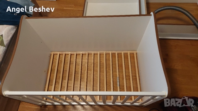 Трансформираща се бебешка кошара/легло/бюро Lorelli Trend Plus + матрак, снимка 12 - Бебешки легла и матраци - 52714333