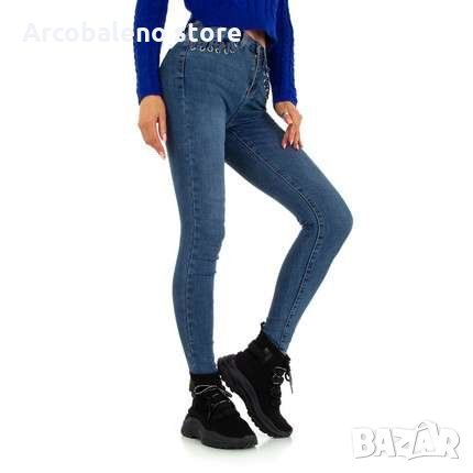 Дамски дънки с висока талия , снимка 4 - Дънки - 34850231