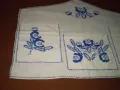  Ретро  Органайзер за Стена ръчна синя бродерия, снимка 3