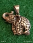 Сребърен медальон с формата на Слон амулет за късмет ювелирна изработка 49808, снимка 2