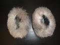 Нови луксозни кожени маншети / гети, естествена кожа с косъм от сребърна лисица, пух, лисича, лисици, снимка 8