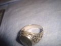 СТАРИНЕН СРЕБЪРЕН АЖУРЕН ПРЪСТЕН с МОНОГРАМ ЛП ВИСОКА ПРОБА СРЕБРО РЪЧЕН МАЙСТОРСКИ УНИКАТ 28810, снимка 13