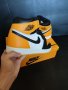 Nike Air Jordan 1 High Yellow Toe Taxi Жълти Кецове Обувки Нови Оригинални Размер 43 Номер Найк, снимка 2