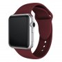 Силиконова каишка за Apple Watch - 38, 40, 42, 44, 41, 45 - бордо цвят, снимка 1 - Смарт часовници - 32322372