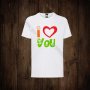 Детска тениска с щампа I LOVE YOU , снимка 1 - Детски тениски и потници - 26612799