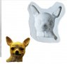 Пинчер Чихуахуа глава куче силиконов молд форма за украса с фондан шоколад гипс, снимка 1