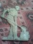 Леяр работник метална статуетка пано 6748, снимка 1 - Колекции - 27009201