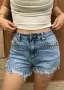 Къс дънков панталон с камъни, снимка 1