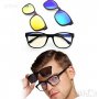 Магнитни Очила 3в1 за нощно шофиране слънчеви мъгла мода дамски мъжки, снимка 3
