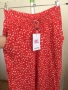 С размер Нов Дамски Панталон Monki с етикети Червен Бял Флорален на Цветя, снимка 1