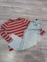 Дънки H&M и блузка с дълъг ръкав , снимка 1 - Детски панталони и дънки - 39964996