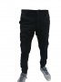 Черен карго панталон с ластик на глезена, снимка 1 - Панталони - 38218785
