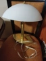 Настолна лампа с тъч-димеруема от месинг и стъкло, снимка 5