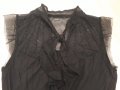 Черна блуза с дантела и перли , снимка 4