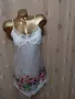 Mia-amore S/M  Сатенена бяла нощница на големи рози, снимка 8