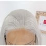 Дълга на вълни сребриста лейс фронт перука Силвър, снимка 6