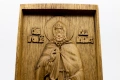 Релефна икона на свети преподобни Иля Муромец от масивен дъб, снимка 6