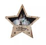 LED Светеща Коледна звезда, Дървена, 22см, снимка 1 - Декорация за дома - 43072400
