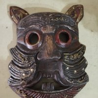 Дървена маска за декорация, снимка 1 - Декорация за дома - 43265635