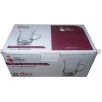 Комплект от 6 броя стъклени чаши, сервиз за кафе или чай, 150ml, снимка 8 - Чаши - 44129488
