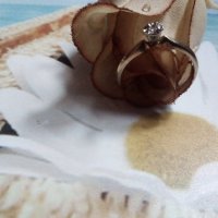 Златен пръстен с диамант годежен, снимка 6 - Пръстени - 39300662