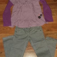 Като нови дънки Esprit и страхотна блуза , снимка 1 - Детски панталони и дънки - 43147230