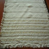 Стар тъкан ленен плат с ресни, покривка, кенар, месал(8.5), снимка 5 - Антикварни и старинни предмети - 43707134